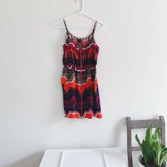 Dolce Vita Multicolor Print Silk Dress - Picture 2 of 4